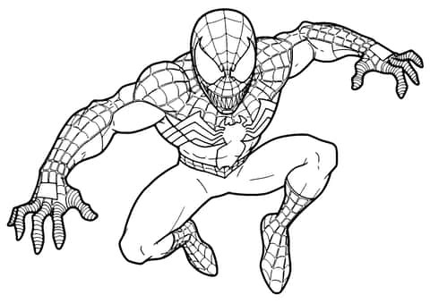 venom spiderman Coloring Page