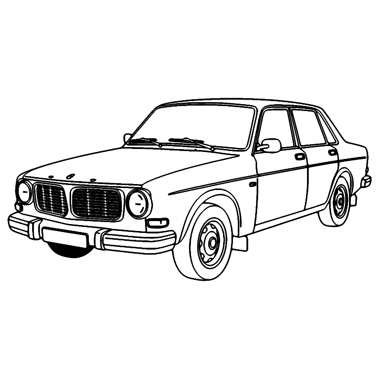 Volvo Car Coloring Page