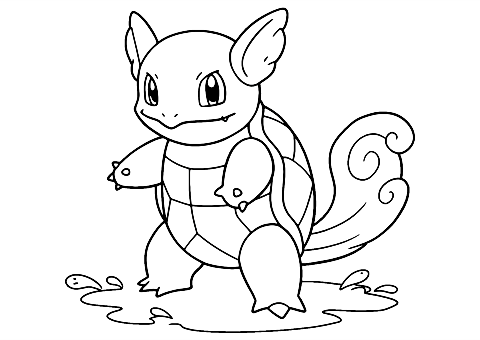 カメール ポケモン Coloring Page