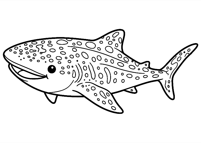 Whale Shark Coloring Page