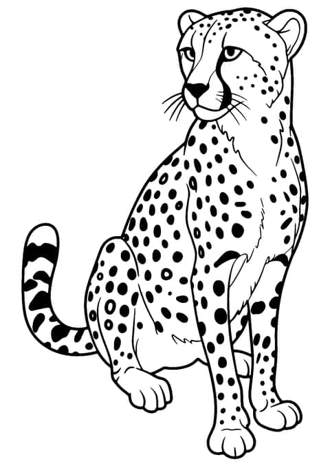 dziki gepard Coloring Page