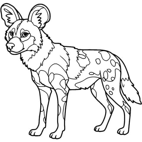 câine sălbatic Coloring Page