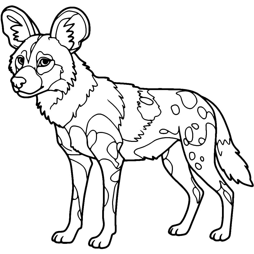 Wild Dog Coloring Page