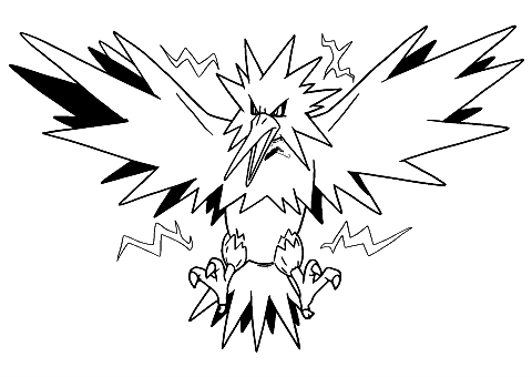 pokemon zapdos Coloring Page