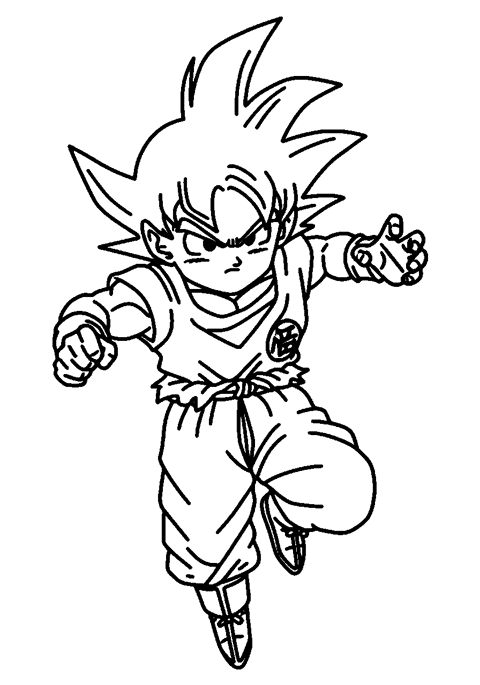 Goku Coloring Page